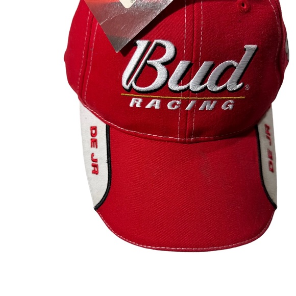 Bud Racing Dale Earnhardt Jr Winners Circle Red White NASCAR Hat Cap NWT - Picture 2 of 12